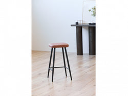 Aruba Bar Stool – Tan | Eco Leather & Black Frame (Set of 2)