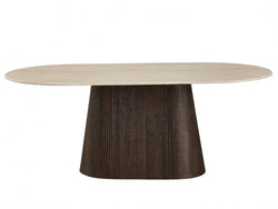 Crete Dining Table Travertine H75X W200X D100cm