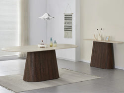 Crete Dining Table Travertine H75X W200X D100cm