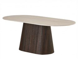 Crete Dining Table Travertine H75X W200X D100cm