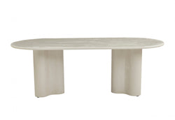 Coastal Dining Table – Pebble | Micro-Cement Coated MDF