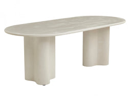 Coastal Dining Table – Pebble | Micro-Cement Coated MDF