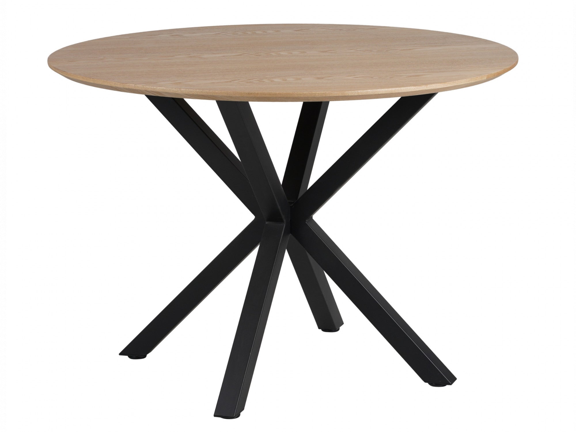 Villa Round Dining Table – Natural Ash | Black Frame