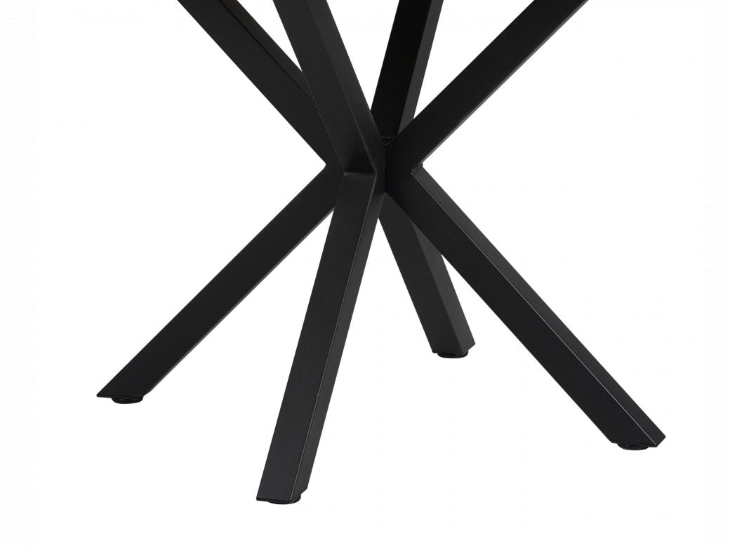 Villa Round Dining Table – Natural Ash | Black Frame