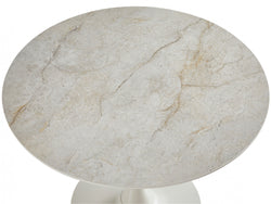 Scandi Medium Dining Table – Rocky Marble Effect | Cappuccino Frame