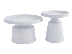 Fendi Coffee Table Set – White | Powder-Coated Metal (Set of 2)