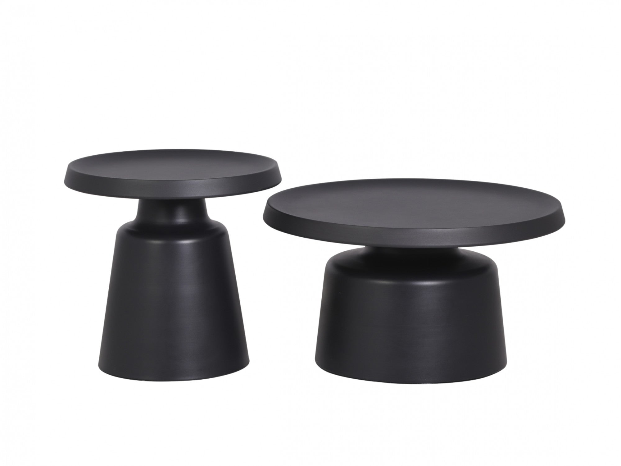 Fendi Coffee Table Set – Black | Powder-Coated Metal (Set of 2)