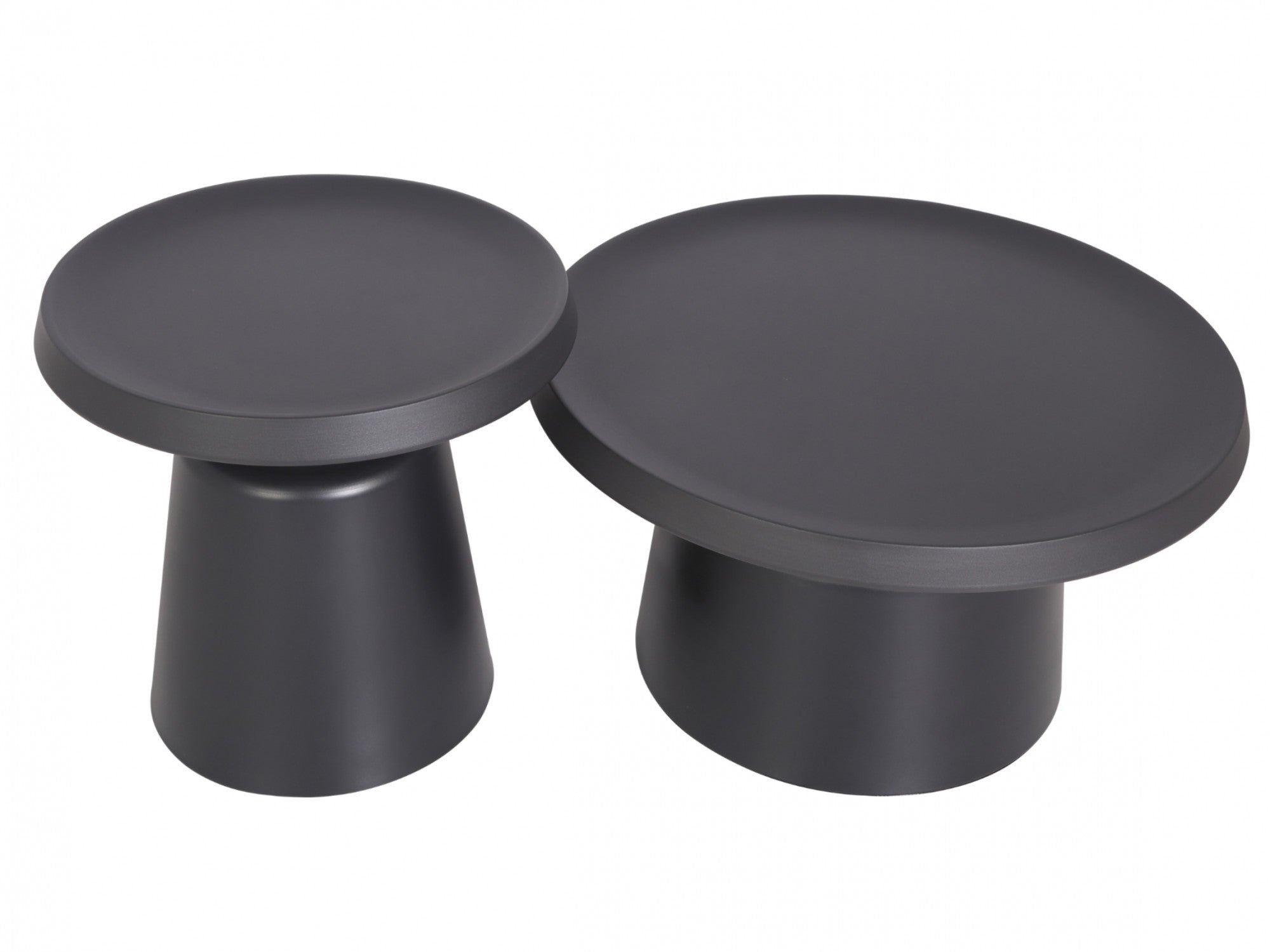 Fendi Coffee Table Set – Black | Powder-Coated Metal (Set of 2)