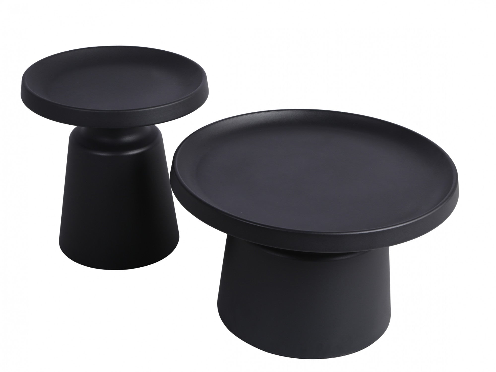 Fendi Coffee Table Set – Black | Powder-Coated Metal (Set of 2)