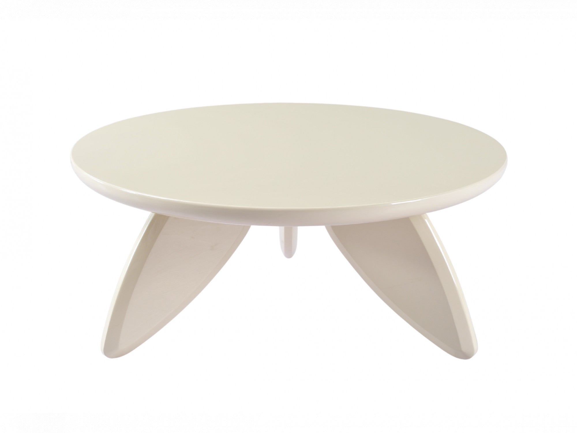 Peace Coffee Table – Cream | High Gloss Polyurethane Finish