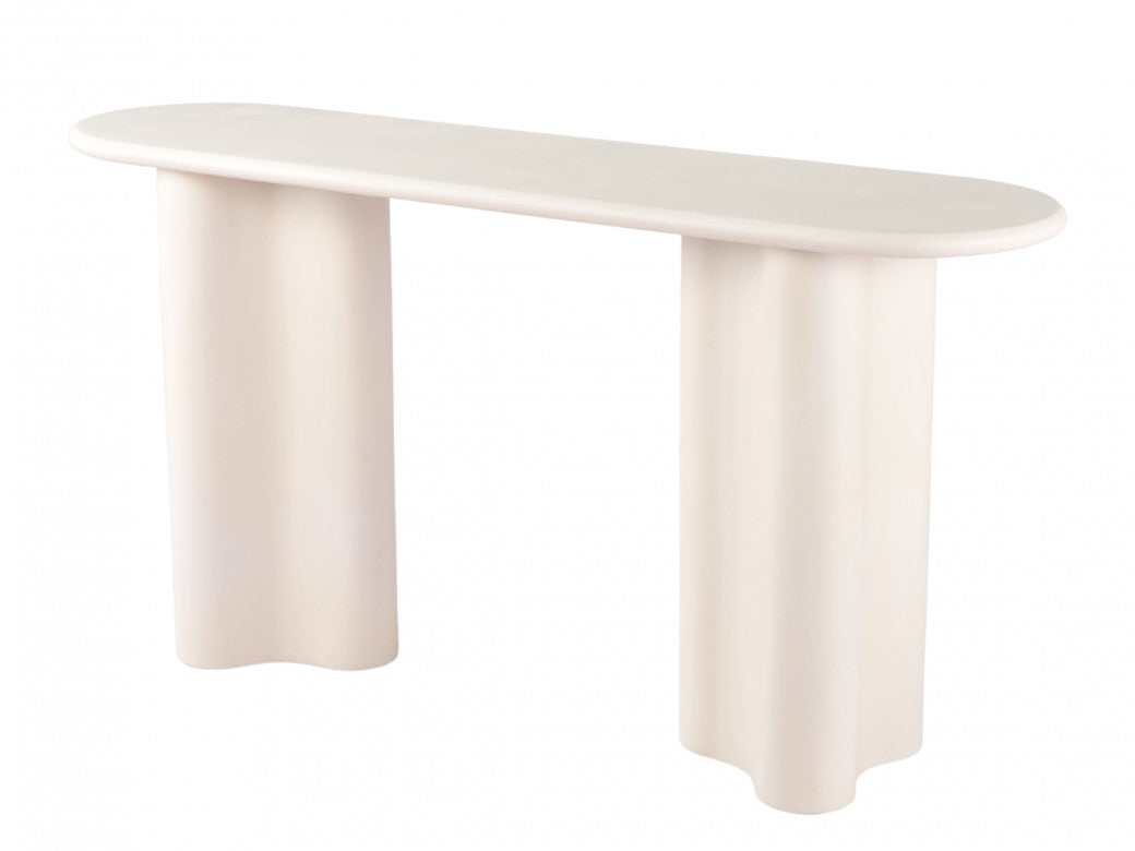 Coastal Console Table – Pebble | Micro-Cement Coated MDF
