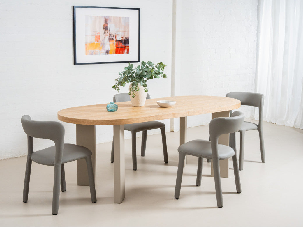 Madrid Dining Chair – Grey | Eco Leather Upholstery (Set of 2)
