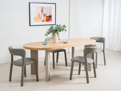 Madrid Dining Chair – Grey | Eco Leather Upholstery (Set of 2)