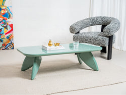 Hugh Coffee Table – Mint | High Gloss Polyurethane Finish