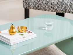 Hugh Coffee Table – Mint | High Gloss Polyurethane Finish