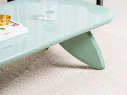 Hugh Coffee Table – Mint | High Gloss Polyurethane Finish