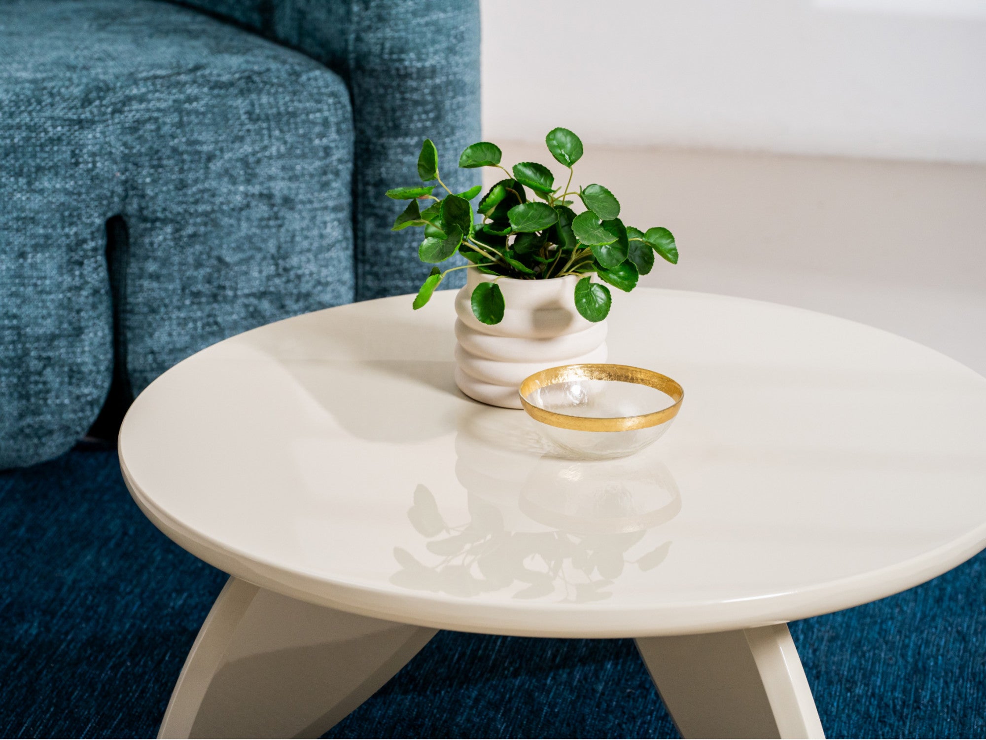 Peace Coffee Table – Cream | High Gloss Polyurethane Finish