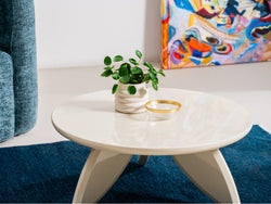 Peace Coffee Table – Cream | High Gloss Polyurethane Finish