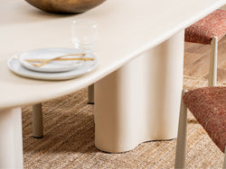 Coastal Dining Table – Pebble | Micro-Cement Coated MDF