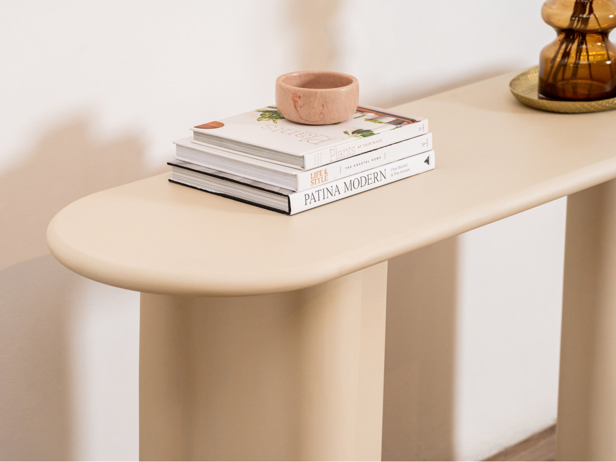 Coastal Console Table – Pebble | Micro-Cement Coated MDF