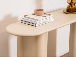 Coastal Console Table – Pebble | Micro-Cement Coated MDF