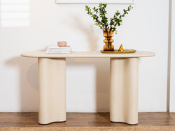 Coastal Console Table – Pebble | Micro-Cement Coated MDF