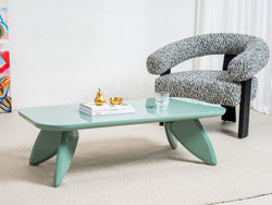 Hugh Coffee Table – Mint | High Gloss Polyurethane Finish