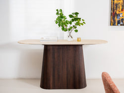 Crete Console Table Travertine
