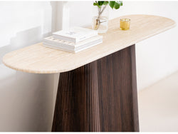 Crete Console Table Travertine
