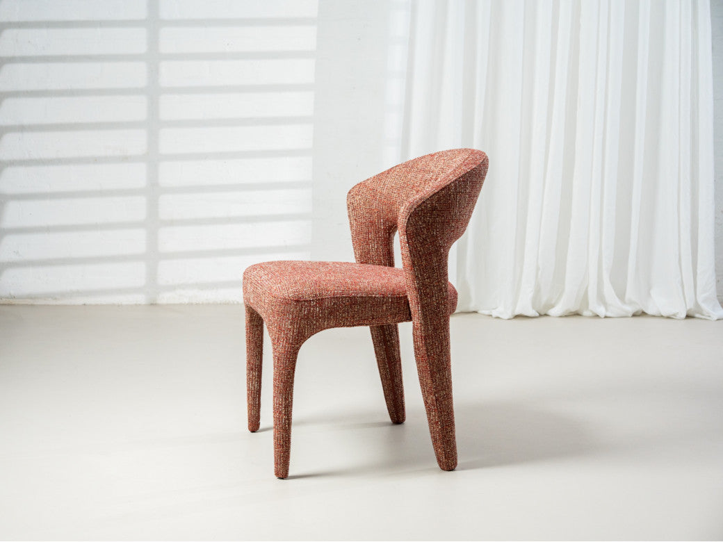 Seville Dining Chair – Sunset | Textured Fabric Upholstery (Set of 2)
