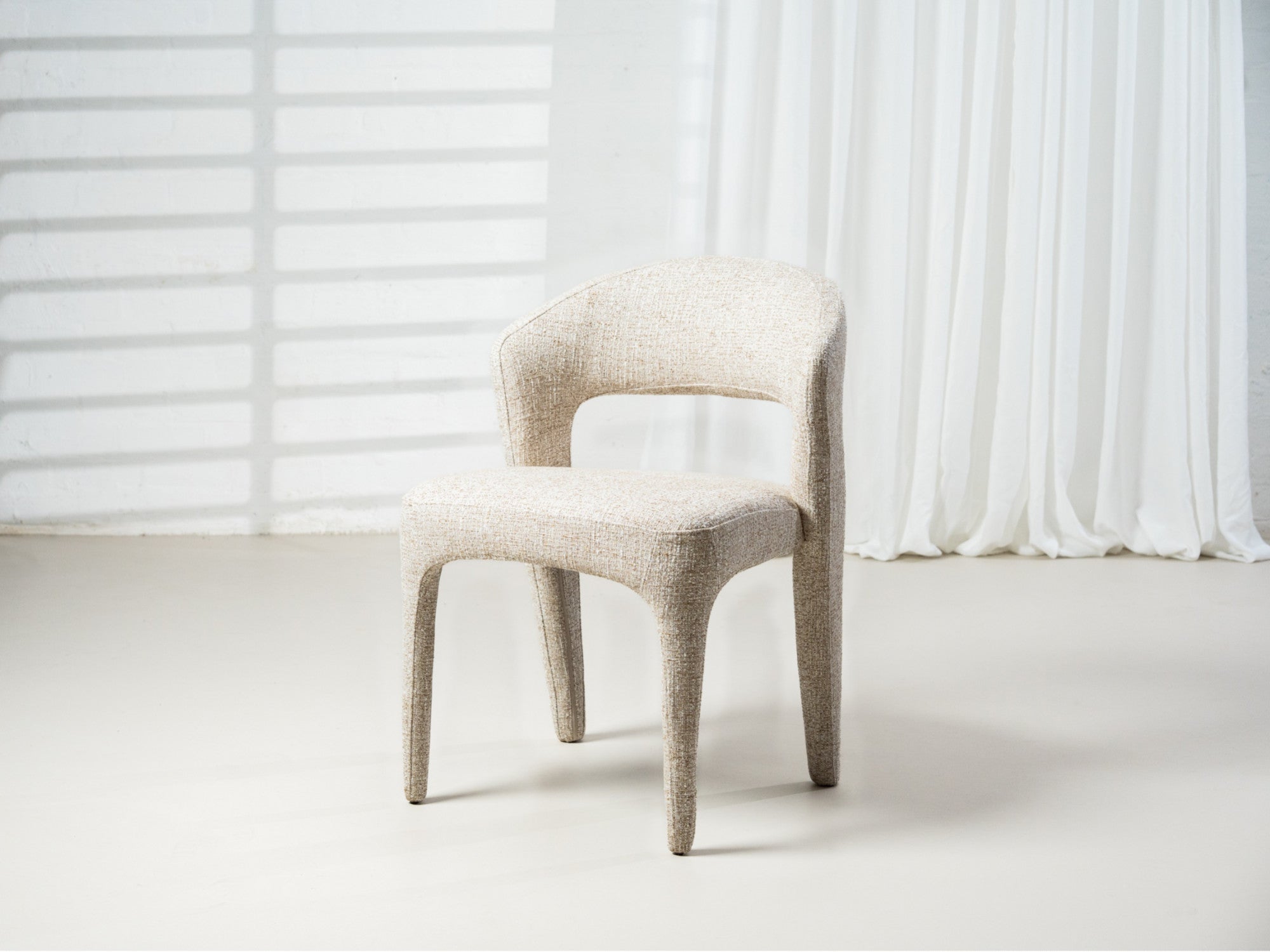 Seville Dining Chair – Wheat | Textured Fabric Upholstery (Set of 2)