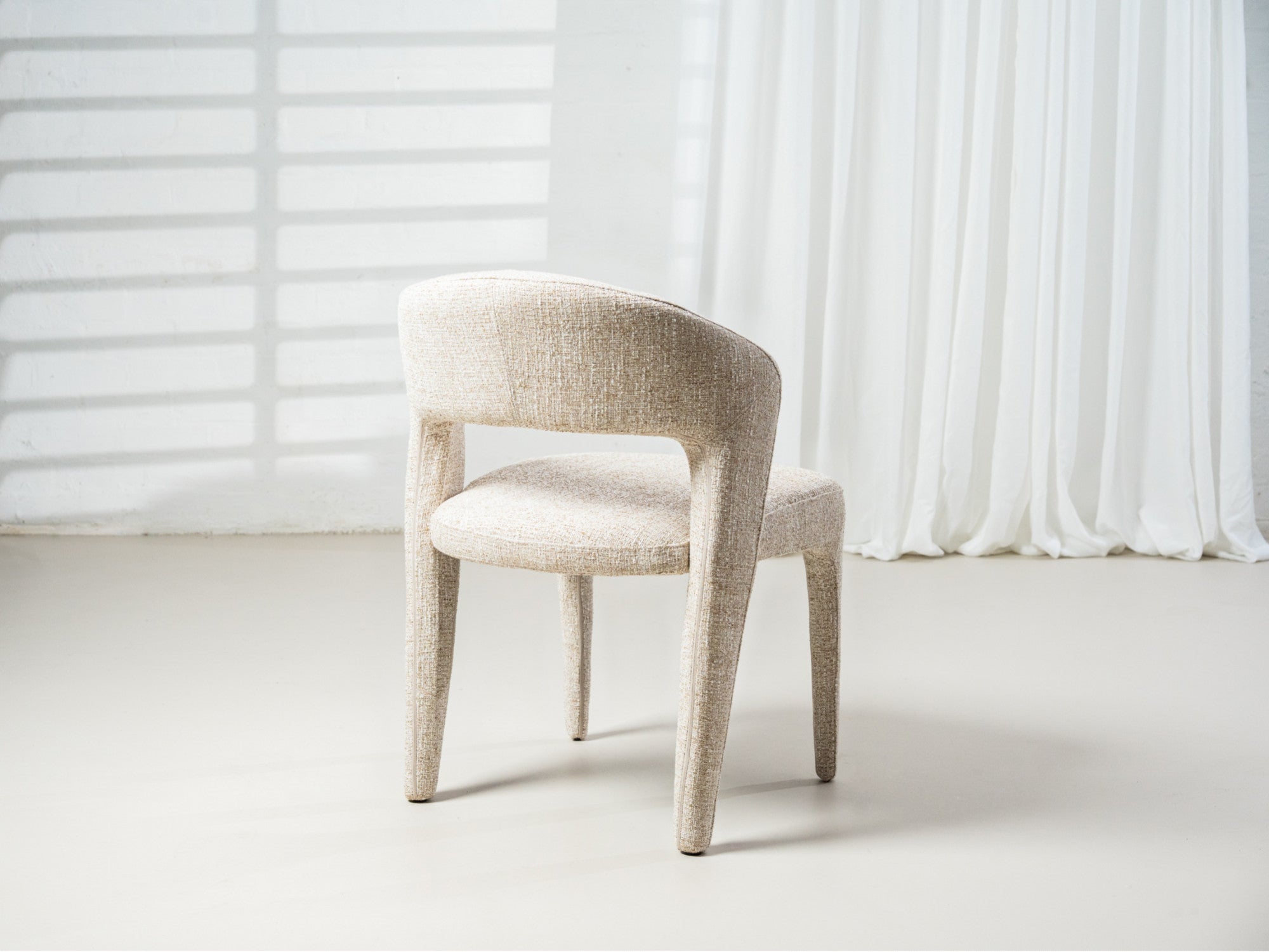Seville Dining Chair – Wheat | Textured Fabric Upholstery (Set of 2)