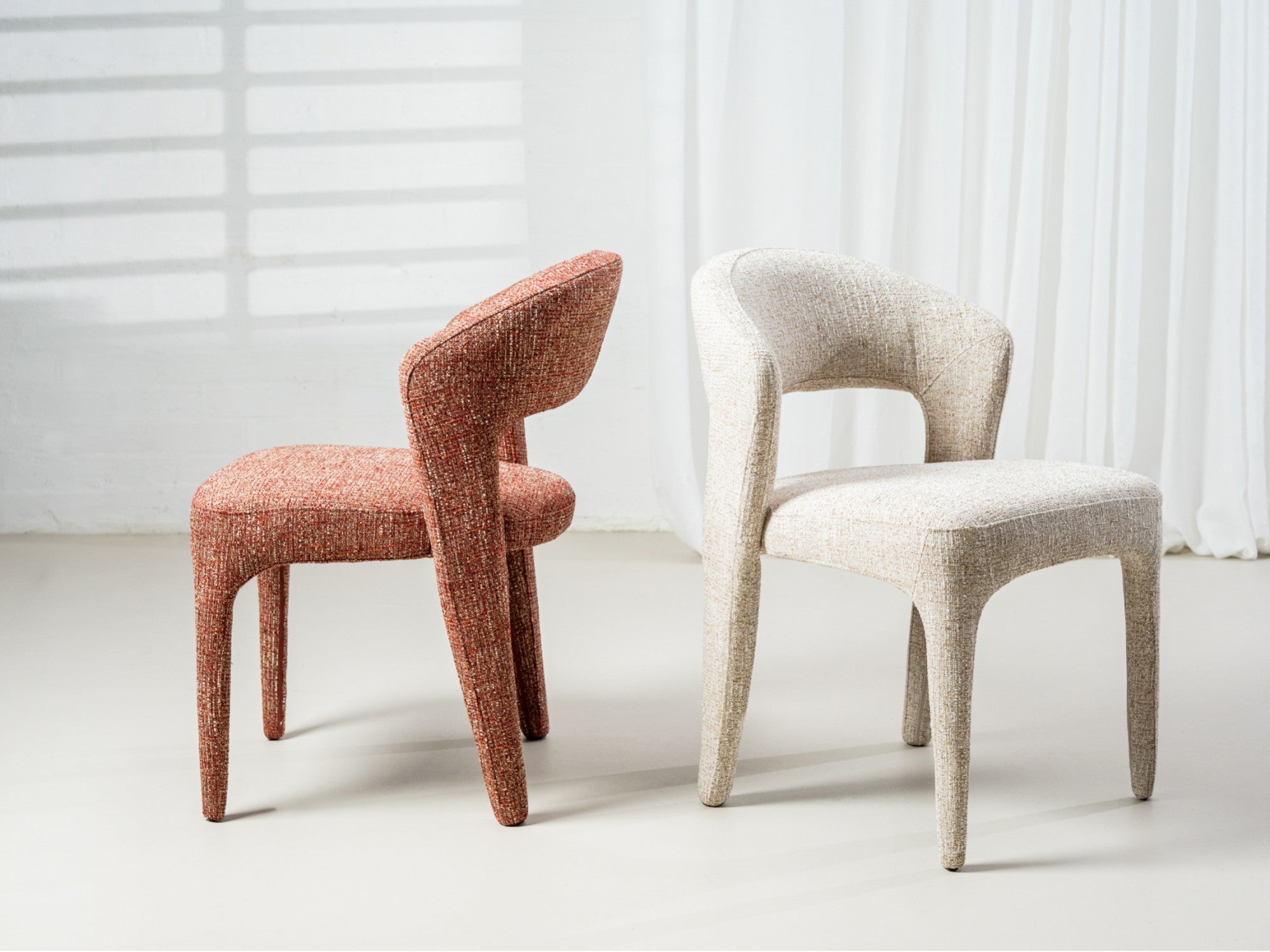 Seville Dining Chair – Wheat | Textured Fabric Upholstery (Set of 2)