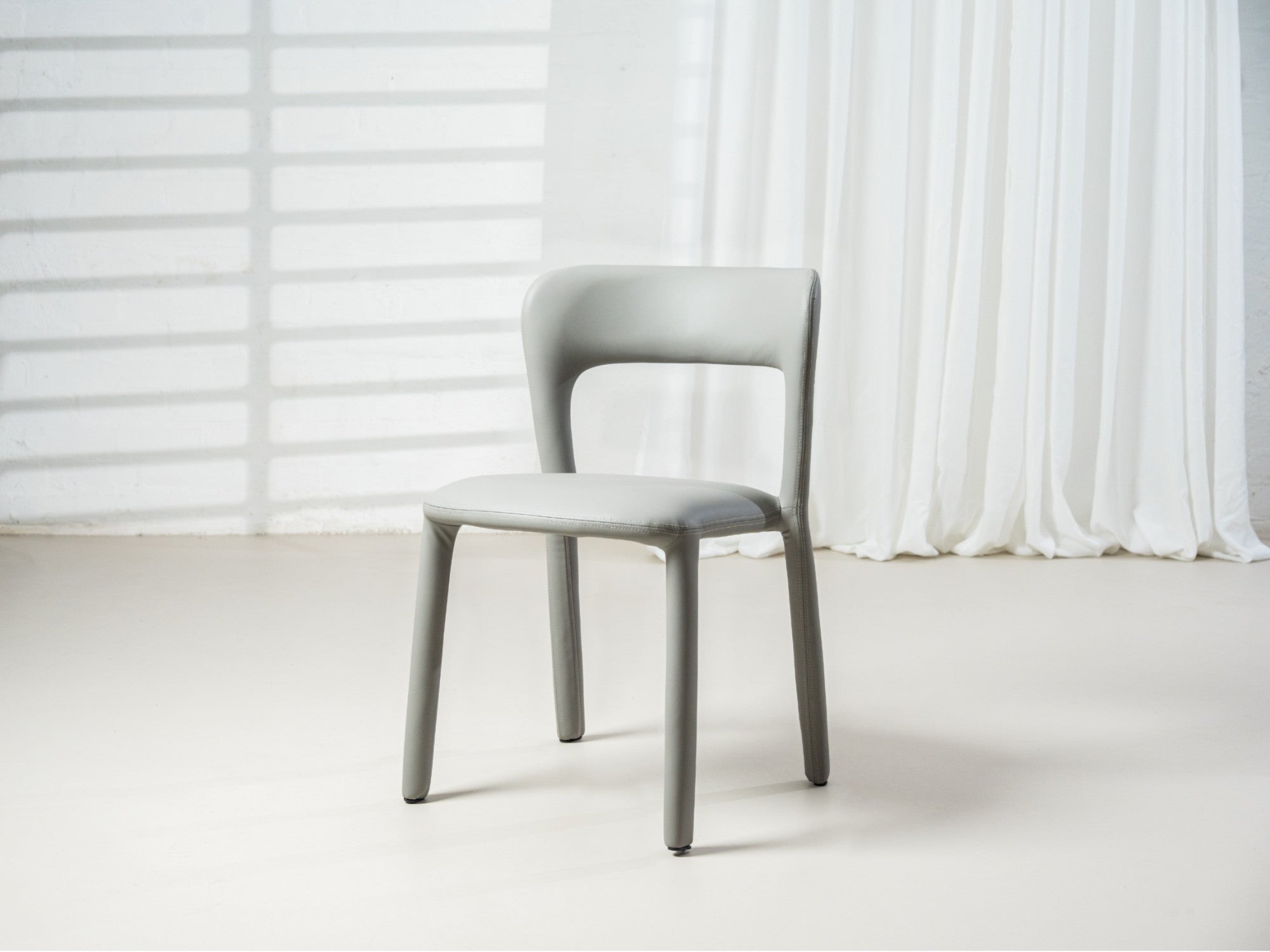 Madrid Dining Chair – Grey | Eco Leather Upholstery (Set of 2)