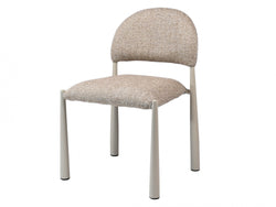 Egypt Dining Chair – Autumn | Textured Fabric & Creamy Frame (Set of 2)