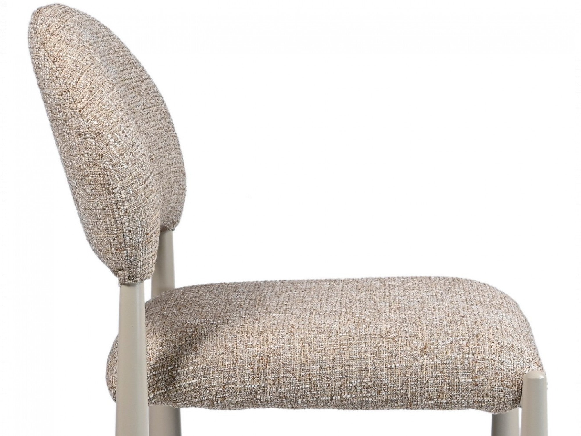 Egypt Dining Chair – Autumn | Textured Fabric & Creamy Frame (Set of 2)