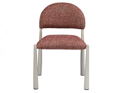 Egypt Dining Chair – Sunset | Textured Fabric & Creamy Frame (Set of 2)
