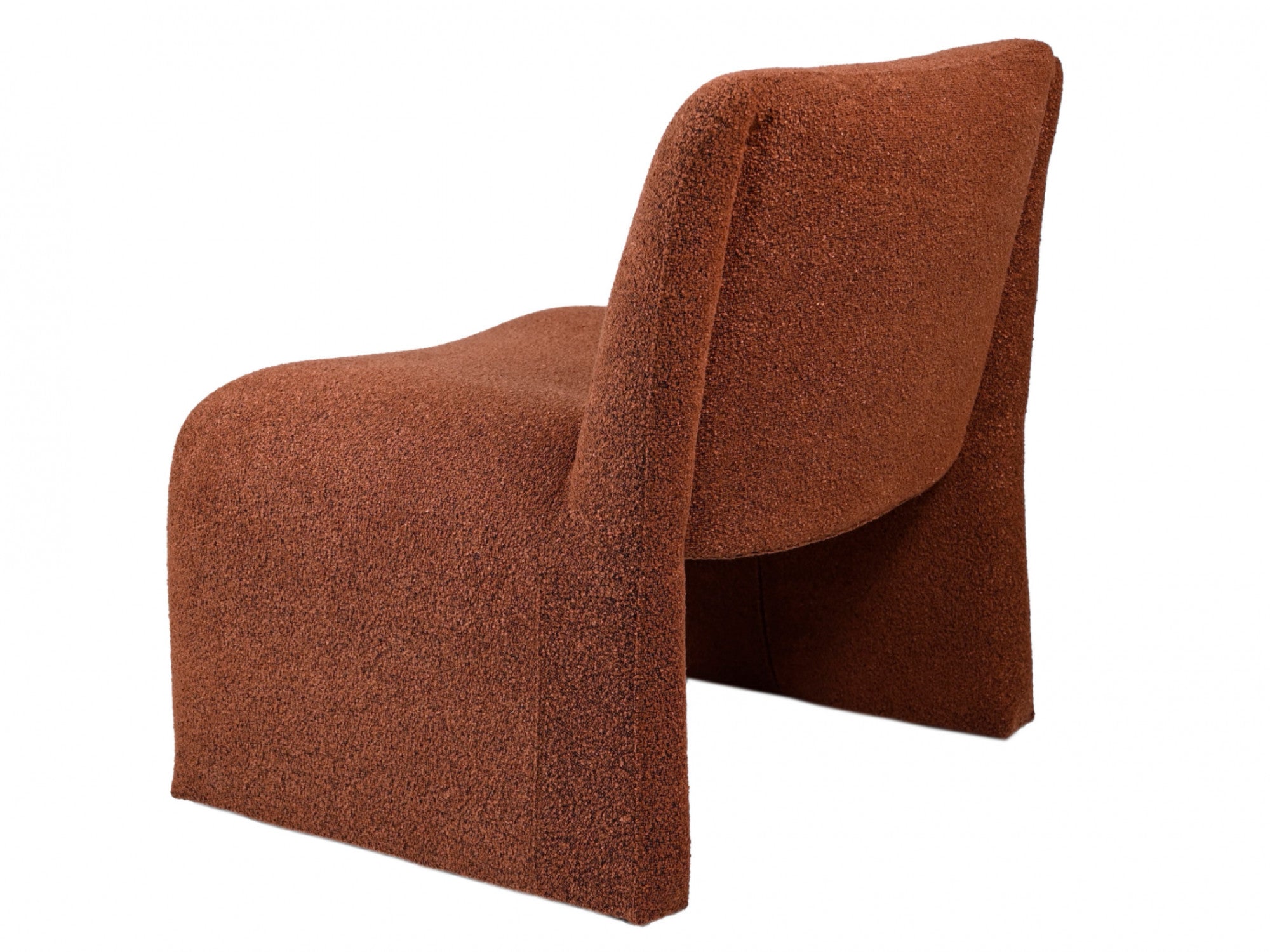 Calais Accent Chair – Terracotta | Boucle Fabric Upholstery