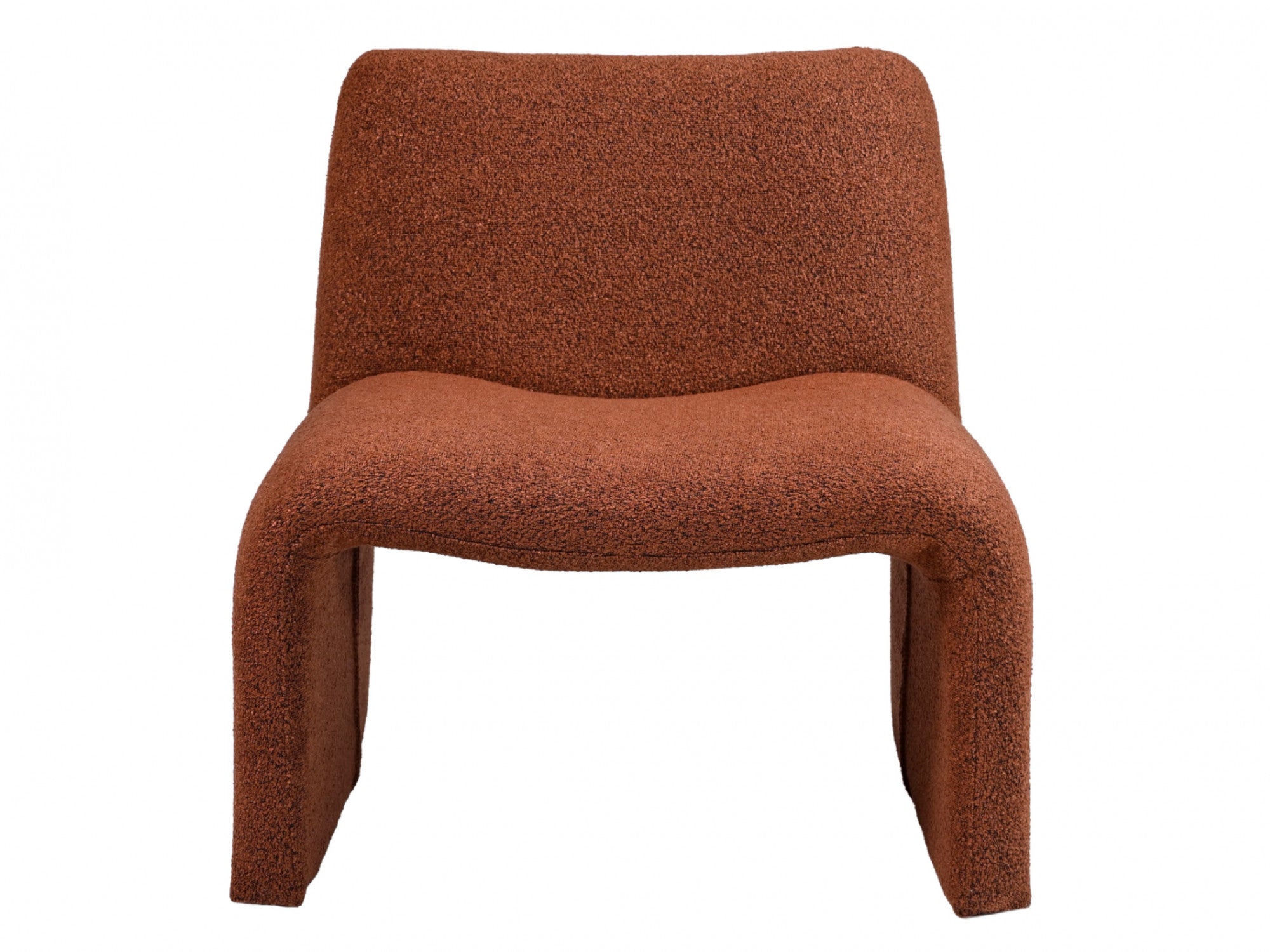 Calais Accent Chair – Terracotta | Boucle Fabric Upholstery