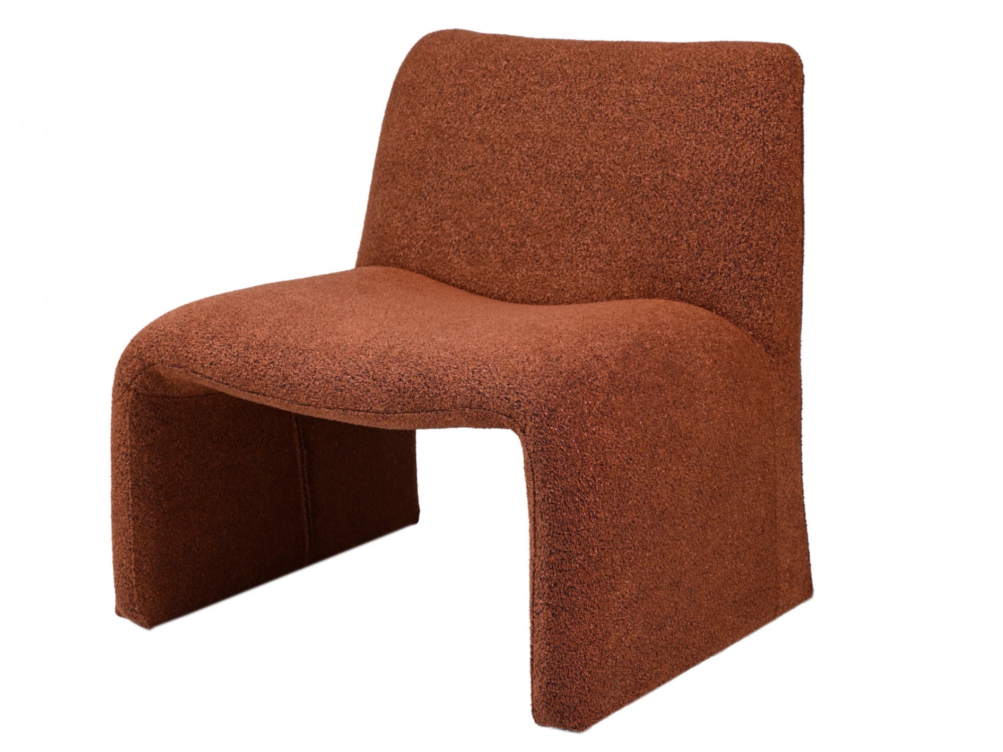 Calais Accent Chair – Terracotta | Boucle Fabric Upholstery