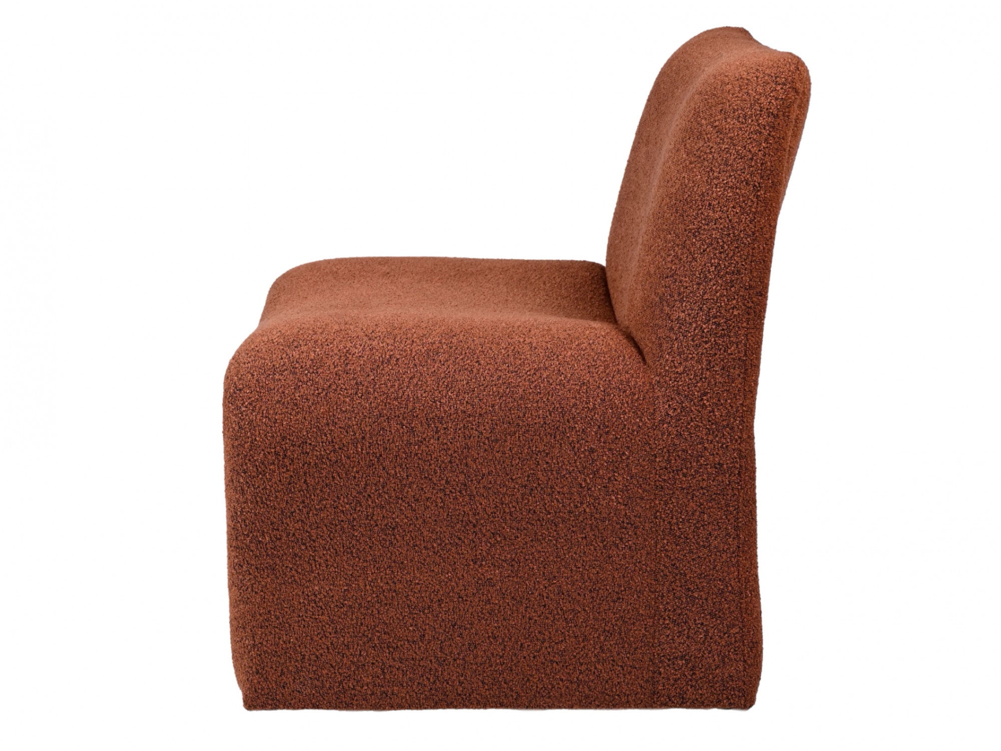 Calais Accent Chair – Terracotta | Boucle Fabric Upholstery