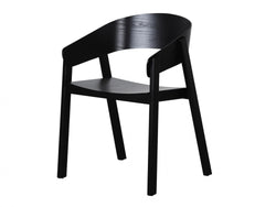 Hendriks Dining Chair – Black | Plywood, Ash Veneer & Solid Ash (Set of 2)