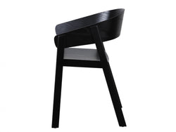 Hendriks Dining Chair – Black | Plywood, Ash Veneer & Solid Ash (Set of 2)