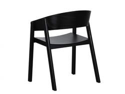 Hendriks Dining Chair – Black | Plywood, Ash Veneer & Solid Ash (Set of 2)