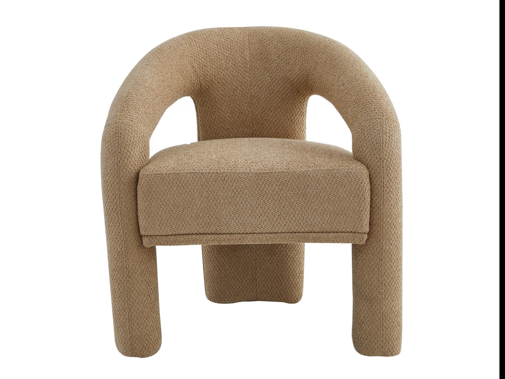 Alba Dining Chair – Sand | Chenille Fabric Upholstery