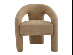 Alba Dining Chair – Sand | Chenille Fabric Upholstery