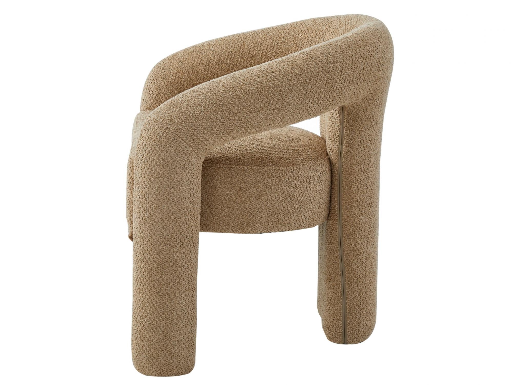 Alba Dining Chair – Sand | Chenille Fabric Upholstery