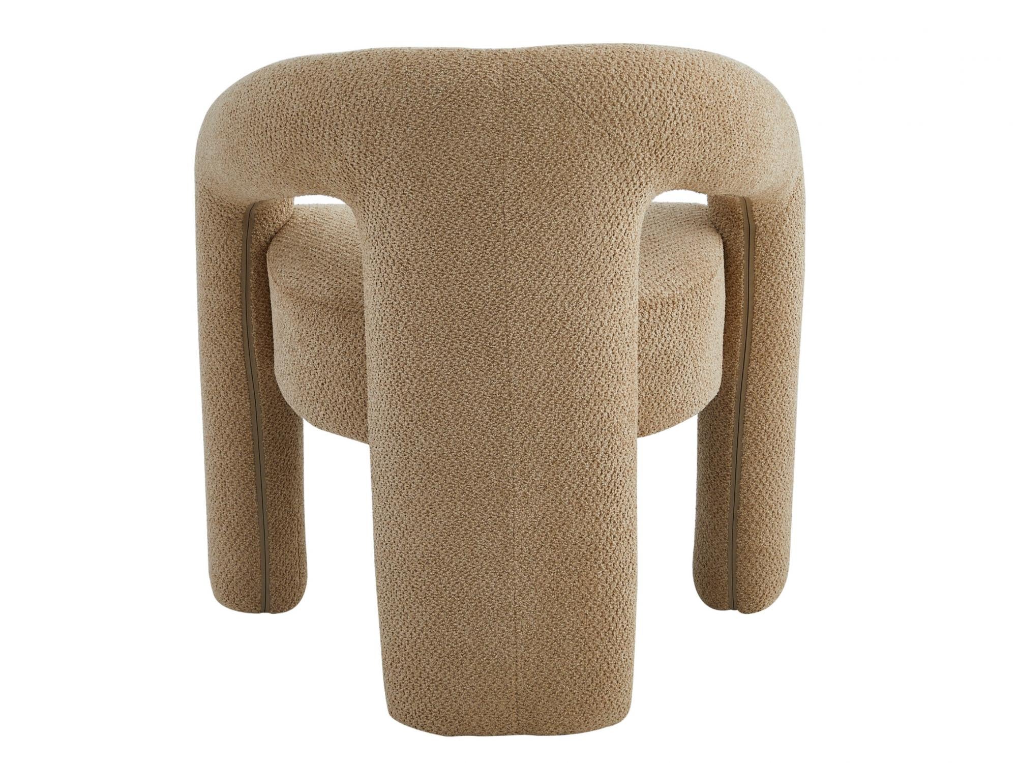 Alba Dining Chair – Sand | Chenille Fabric Upholstery