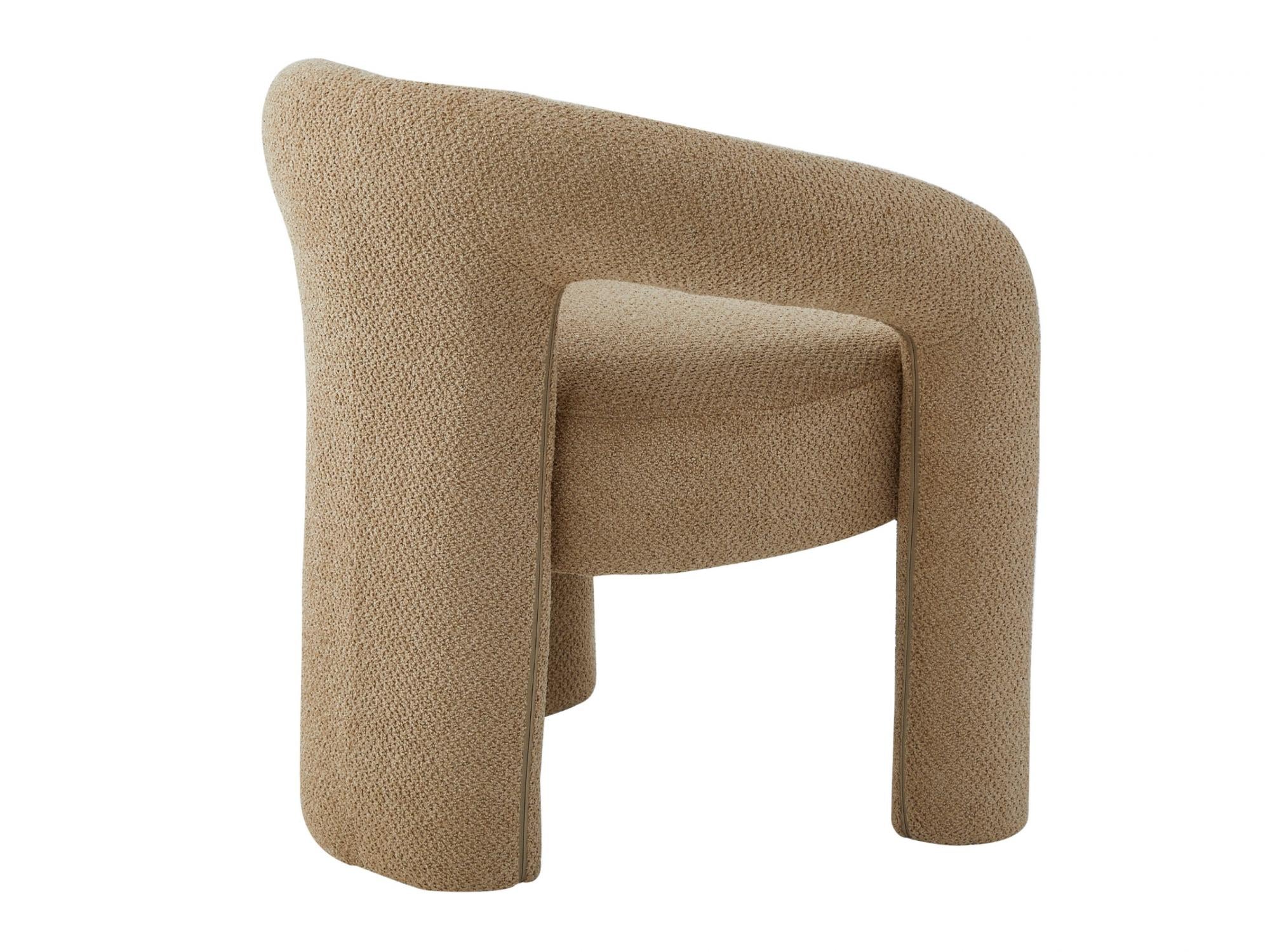 Alba Dining Chair – Sand | Chenille Fabric Upholstery