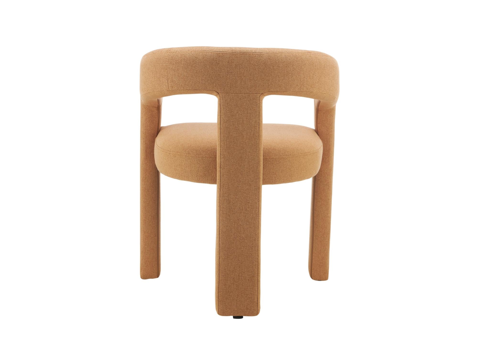 Princeton Dining Chair – Orange | Linen Fabric Upholstery (Set of 2)